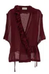 Dries Van Noten Clematis Tops Bordeaux