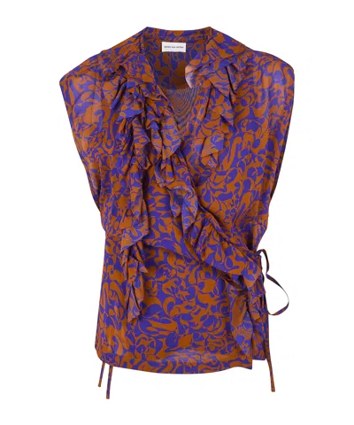 Dries Van Noten 'clematis' Top In Multi