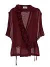 Dries Van Noten Clematis Tops Bordeaux