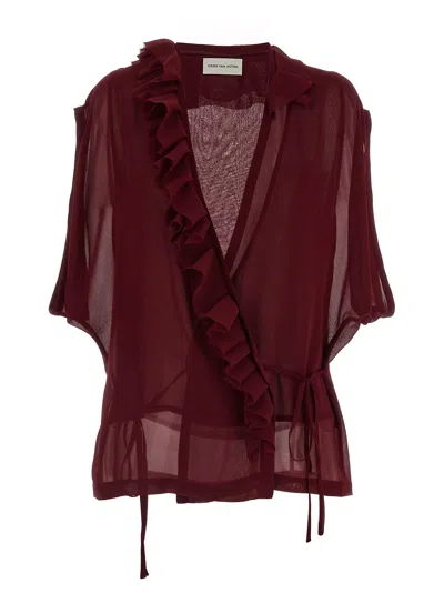 Dries Van Noten Clematis Tops Bordeaux
