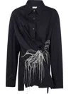 Dries Van Noten Clicks Emb 9295 W.w.shirt In Black