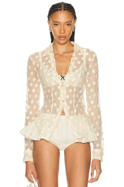 Dries Van Noten Cloudy Shirt In White