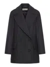 Dries Van Noten Randia Short 9223 W. W.coat In Black