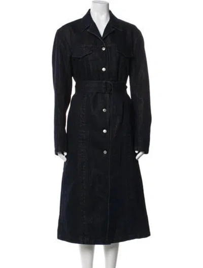 Pre-owned Dries Van Noten Coat In Blue