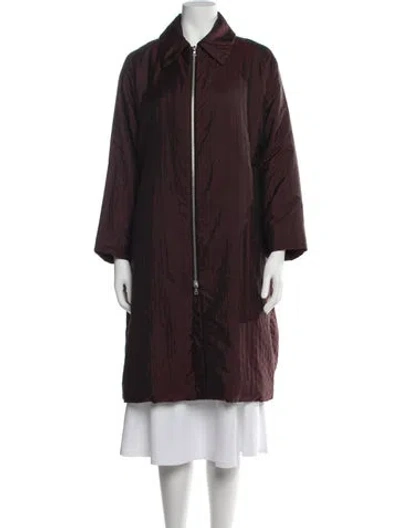 Pre-owned Dries Van Noten Coat In Burgundy
