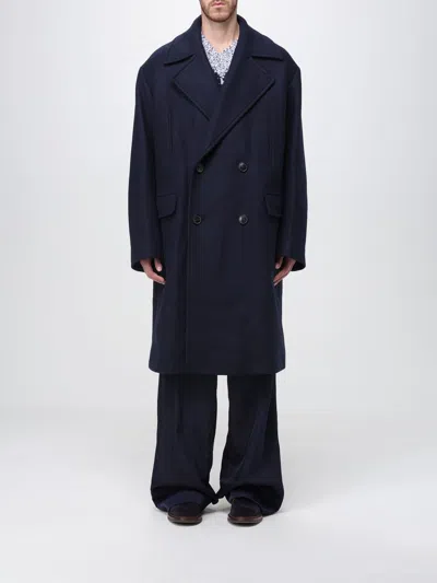 Dries Van Noten Coat  Men Colour Blue