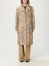 Dries Van Noten Ricca Python-print Sequin-embellished Coat In Nude