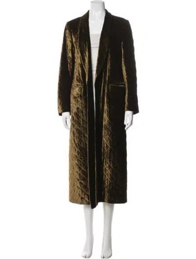 Pre-owned Dries Van Noten Coat In Gold