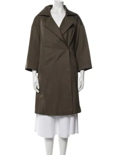 Pre-owned Dries Van Noten Coat In Green