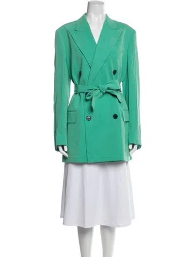 Pre-owned Dries Van Noten Coat In Green