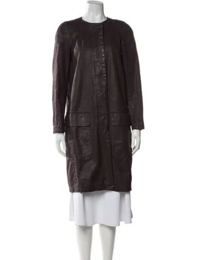 Pre-owned Dries Van Noten Coat In Purple