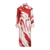 Dries Van Noten Risto Double-breasted Long Coat In Red