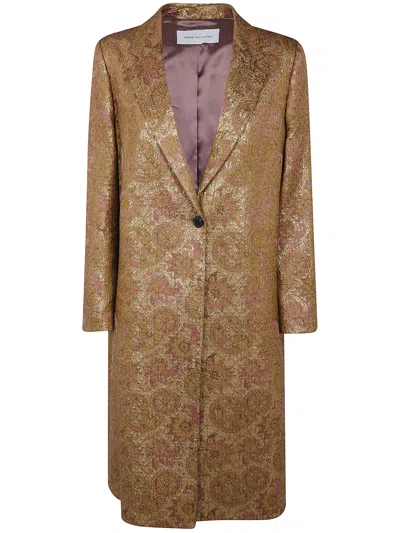 Dries Van Noten Coat Single-breasted "richy" In Brown