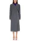 Dries Van Noten Coat With Bangs In Gray
