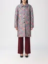 Dries Van Noten Coat Woman Color Turquoise In Multi