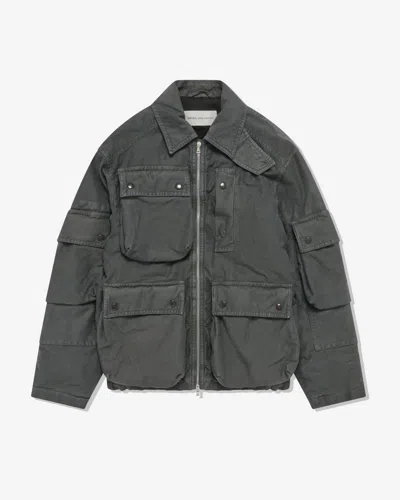 Dries Van Noten Loose Fit Blouson In Grey