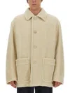 Dries Van Noten Sand Acrylic Blend Coat In Powder