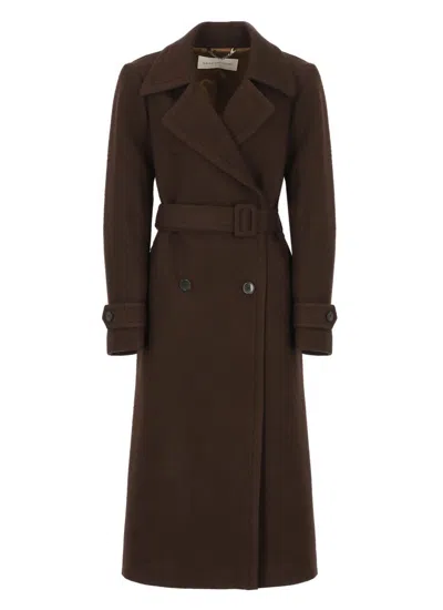 Dries Van Noten Wool Coat In Brown