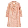 Dries Van Noten Oversize Lapels Straight Hem Coat In Pink