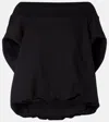 Dries Van Noten Cocoon Cotton Jersey Sweatshirt In Black