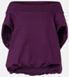 Dries Van Noten Cocoon Cotton Jersey Sweatshirt In Purple
