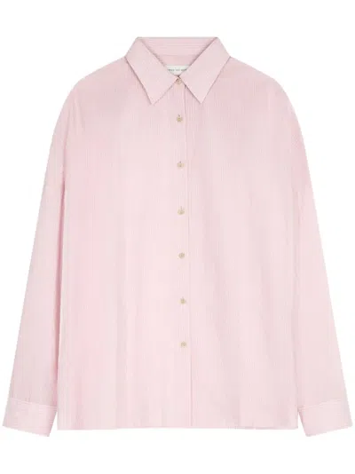 Dries Van Noten Oversized Striped Cotton-blend Shirt In Multi