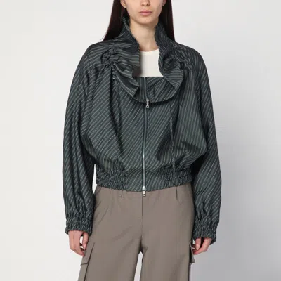 Dries Van Noten Cocoon Striped Zip-up Jacket Women In Multicolor