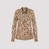 Dries Van Noten Colla Signature Print Long-sleeved Shirt In Camel