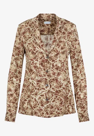 DRIES VAN NOTEN COLLA SIGNATURE PRINT LONG-SLEEVED SHIRT
