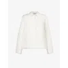 DRIES VAN NOTEN COLLARED BOXY-FIT LINEN AND COTTON-BLEND TOP