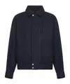 Dries Van Noten Collared Jacket Featuring Practical Front Pockets In Blue