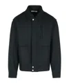 Dries Van Noten Collared Jacket Featuring Practical Front Pockets In Blue