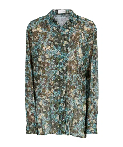Dries Van Noten Collared Long-sleeved Shirt In Red