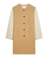 Dries Van Noten Unlined Collarless Coat In Nude