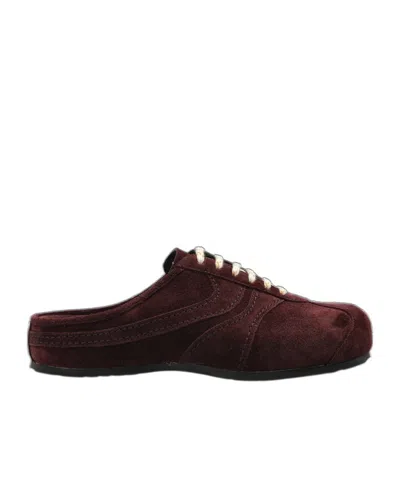 Dries Van Noten Color-block Flat Mules In Brown