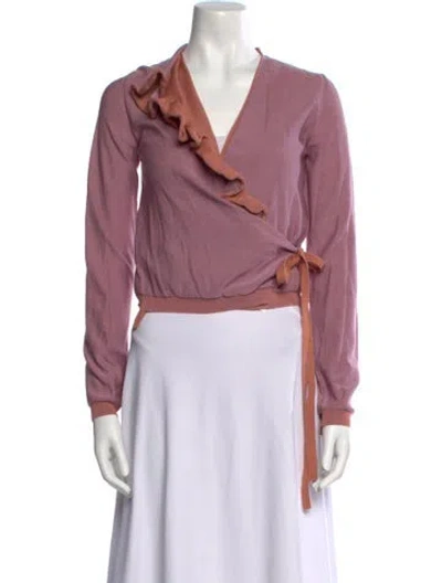 Pre-owned Dries Van Noten Colorblock Pattern Cowl Neck Sweater W/ Tags In Pink