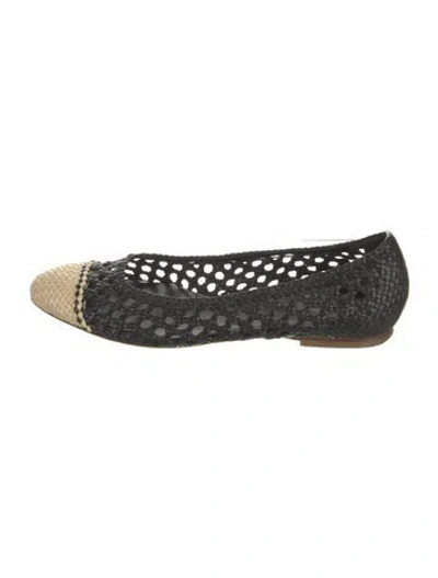 Pre-owned Dries Van Noten Colorblock Pattern Flats In Black