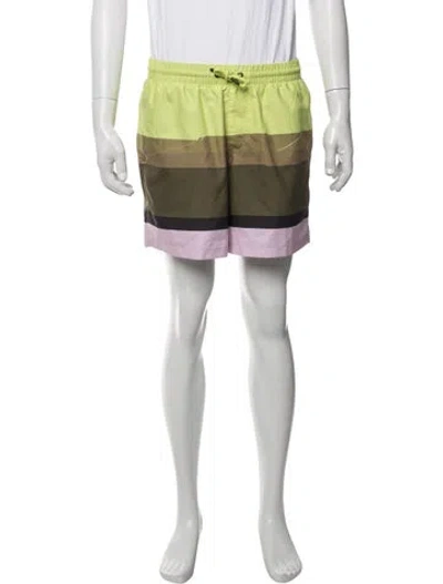 Pre-owned Dries Van Noten Colorblock Pattern Swim Trunks W/ Tags In Multicolor