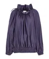 Dries Van Noten Frilled Top With Elasticated Hem And Long Sleeves