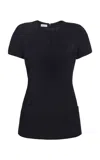 Dries Van Noten Conelly Tailored Matelassé-jacquard Top In Black