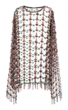 Dries Van Noten Connu Bead-embroidered Top In Pink