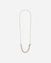 Dries Van Noten Contrast Chain Necklace Antic Silver In Grey