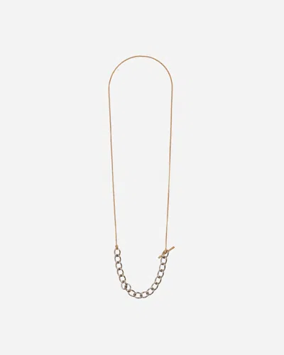 Dries Van Noten Contrast Chain Necklace Antic Silver In Grey