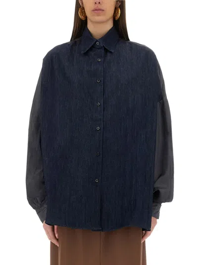 Dries Van Noten Contrasting Denim Shirt