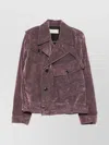 Dries Van Noten Corduroy Blazer With Belted Hem And Pockets In Brown