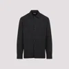 Dries Van Noten Cornish Black Tech Fabric Shirt With Pointed Collar In Black