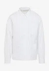 Dries Van Noten Corran Shirt With Back Yoke And Front Pocket In Blue