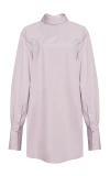 Dries Van Noten Corso Asymmetrical Cotton Shirt In Purple