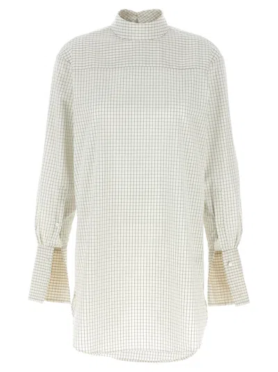 Dries Van Noten Turtleneck Oversized Shirt In White
