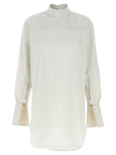 Dries Van Noten Turtleneck Oversized Shirt In White